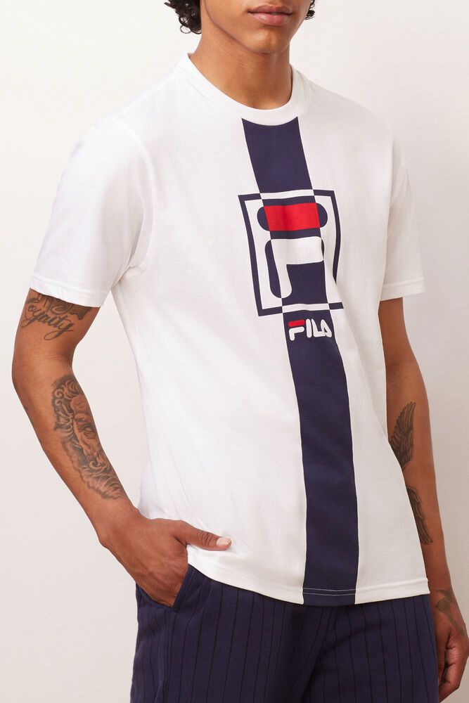 Fila Wes T-Shirt White - Mens - 20314GVBI